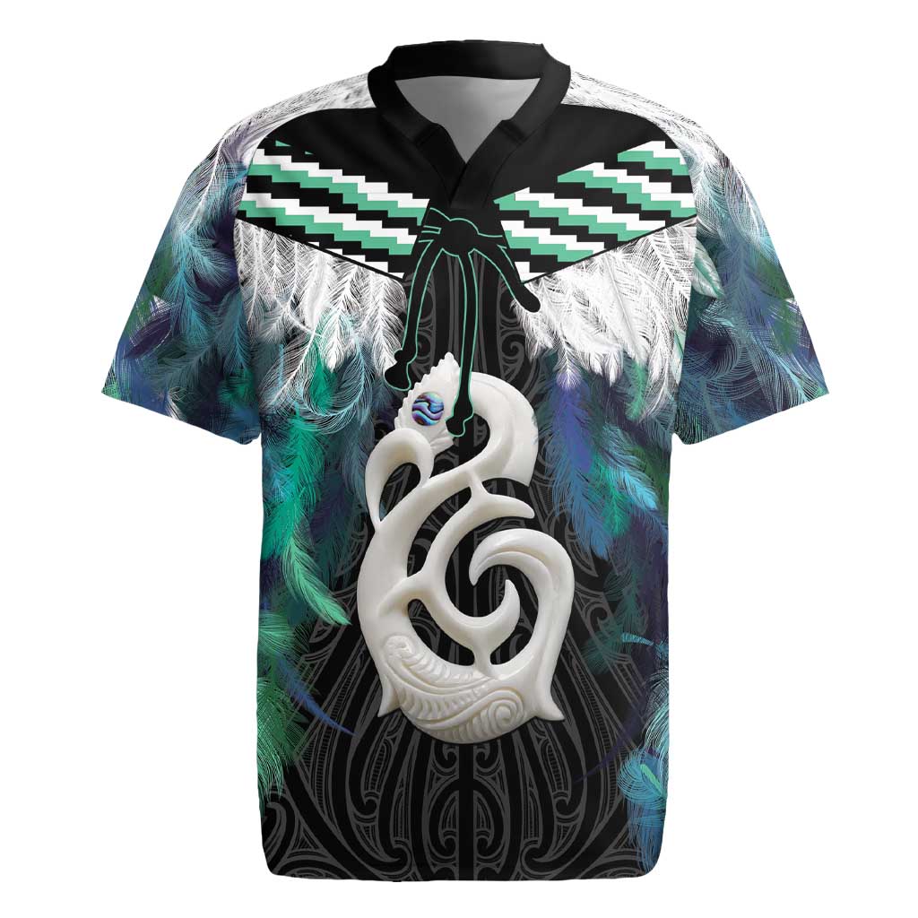 Aotearoa Korowai Motif Rugby Jersey Hei Manaia Poutama Maori Pattern