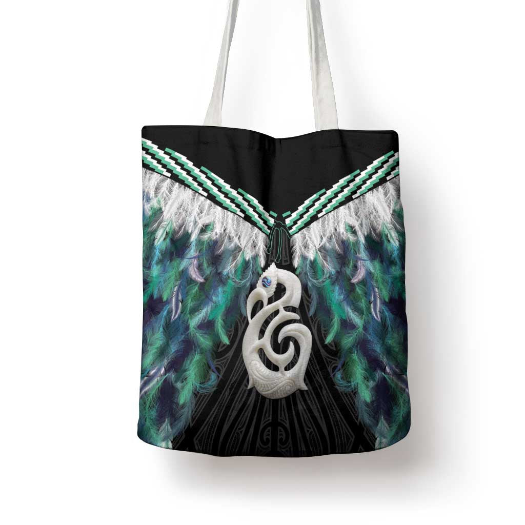 Aotearoa Korowai Motif Tote Bag Hei Manaia Poutama Maori Pattern - Polynesian Pride