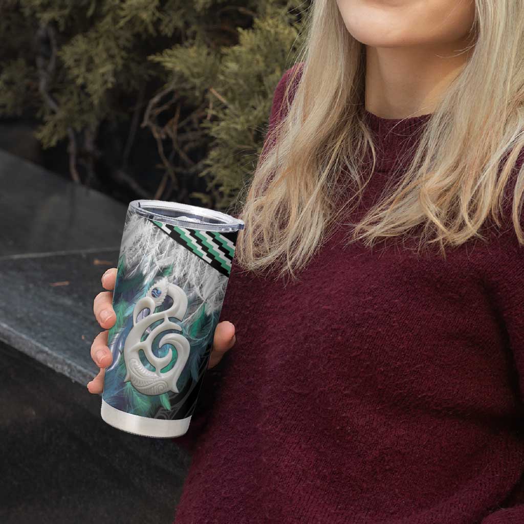 Aotearoa Korowai Motif Tumbler Cup Hei Manaia Poutama Maori Pattern