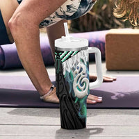 Aotearoa Korowai Motif Tumbler With Handle Hei Manaia Poutama Maori Pattern