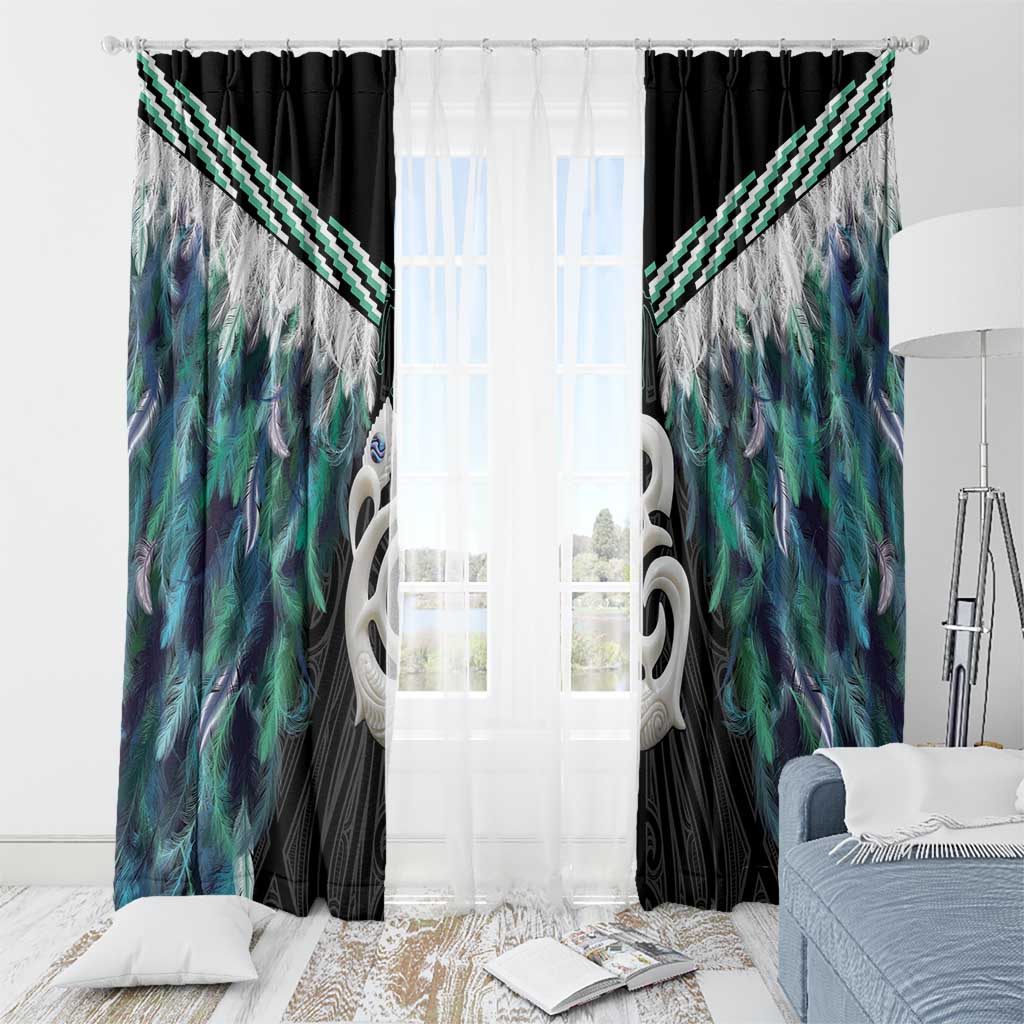 Aotearoa Korowai Motif Window Curtain Hei Manaia Poutama Maori Pattern