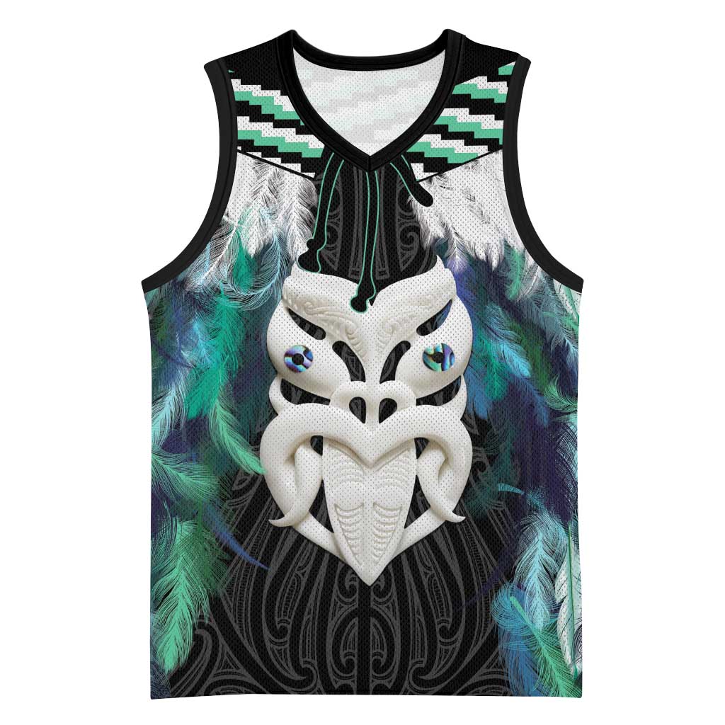 Aotearoa Korowai Motif Basketball Jersey Maori Wheku Poutama - Polynesian Pride
