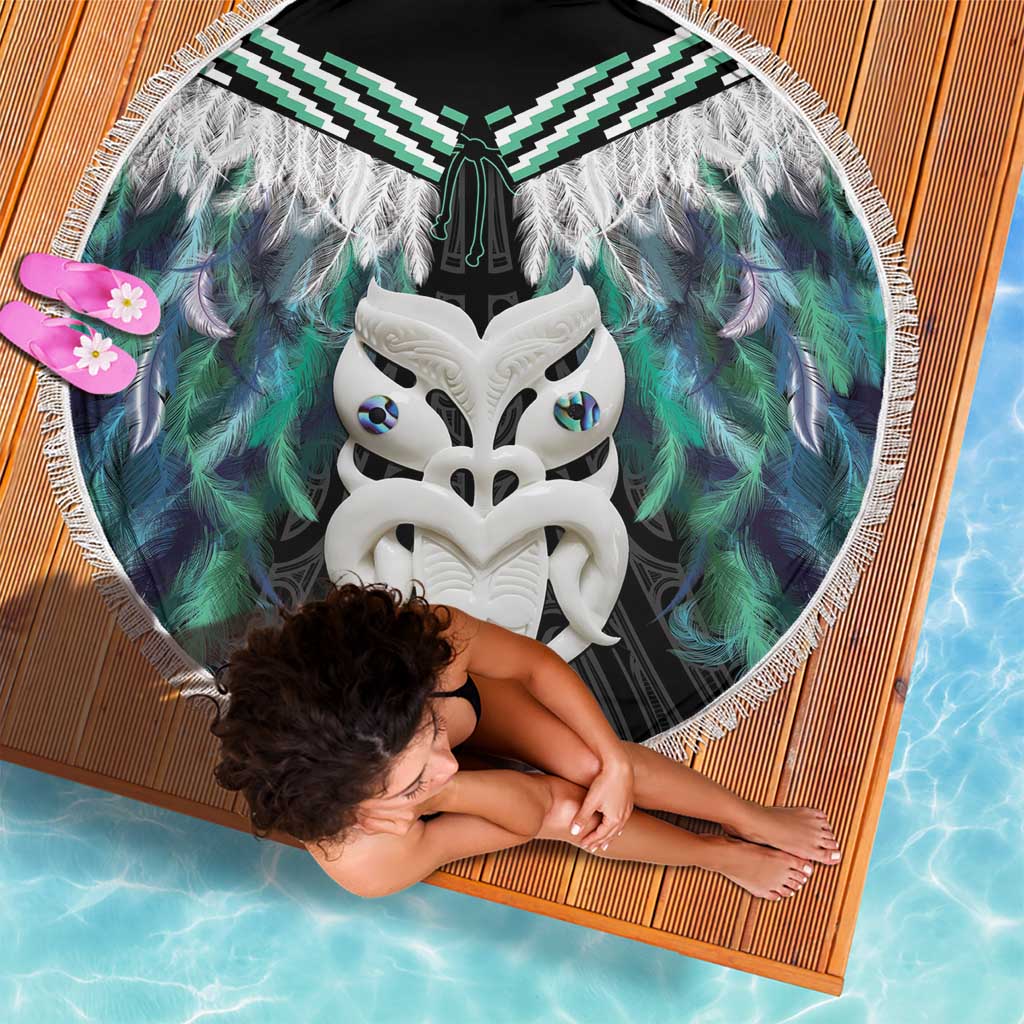 Aotearoa Korowai Motif Beach Blanket Maori Wheku Poutama