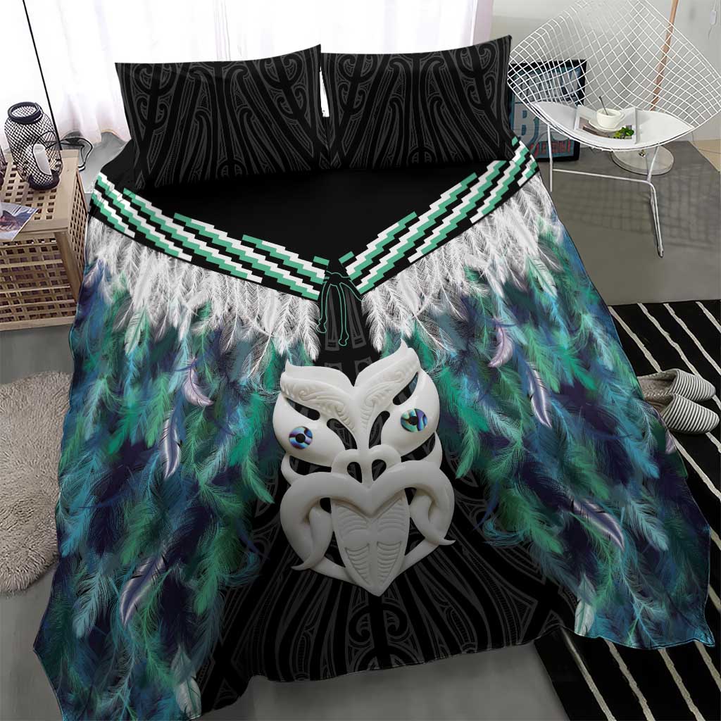 Aotearoa Korowai Motif Bedding Set Maori Wheku Poutama