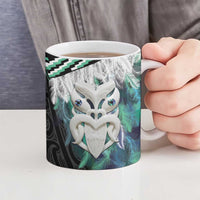 Aotearoa Korowai Motif Ceramic Mug Maori Wheku Poutama - Polynesian Pride