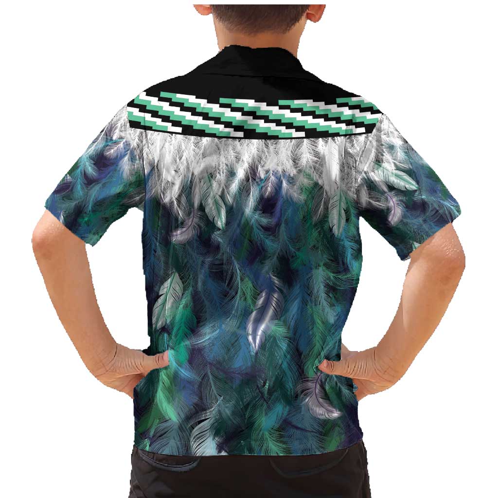 Aotearoa Korowai Motif Family Matching Mermaid Dress and Hawaiian Shirt Maori Wheku Poutama LT14 - Polynesian Pride