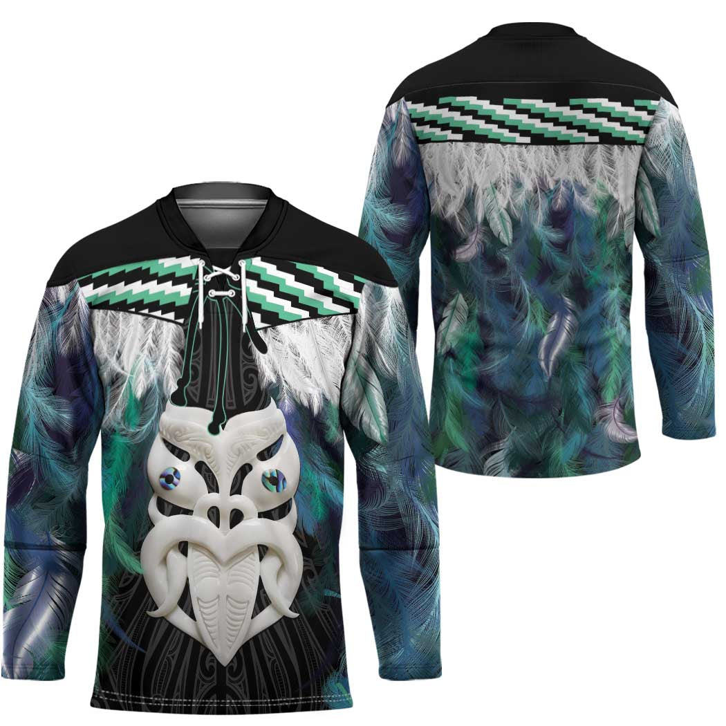 Aotearoa Korowai Motif Hockey Jersey Maori Wheku Poutama LT14 - Polynesian Pride