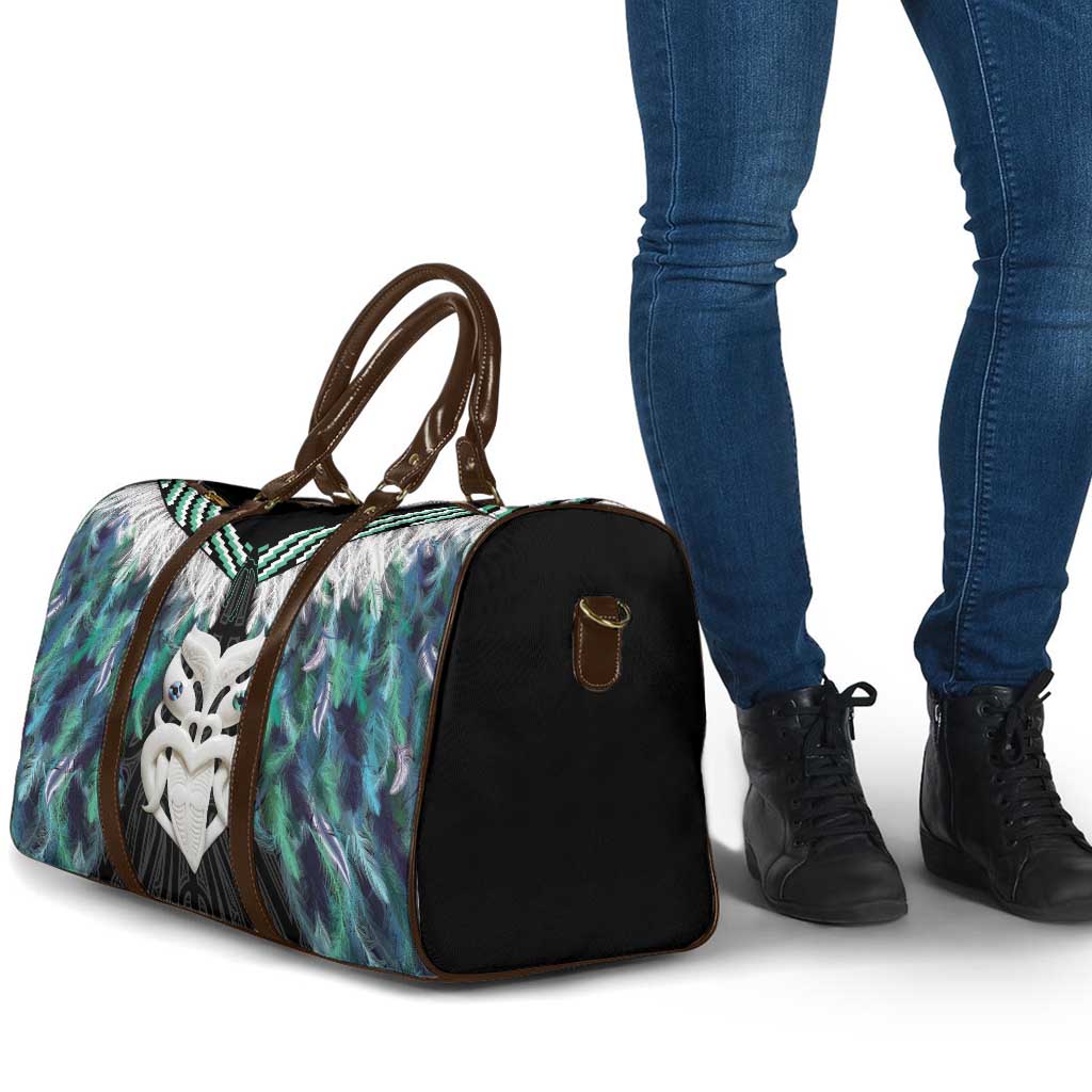 Aotearoa Korowai Motif Travel Bag Maori Wheku Poutama - Polynesian Pride