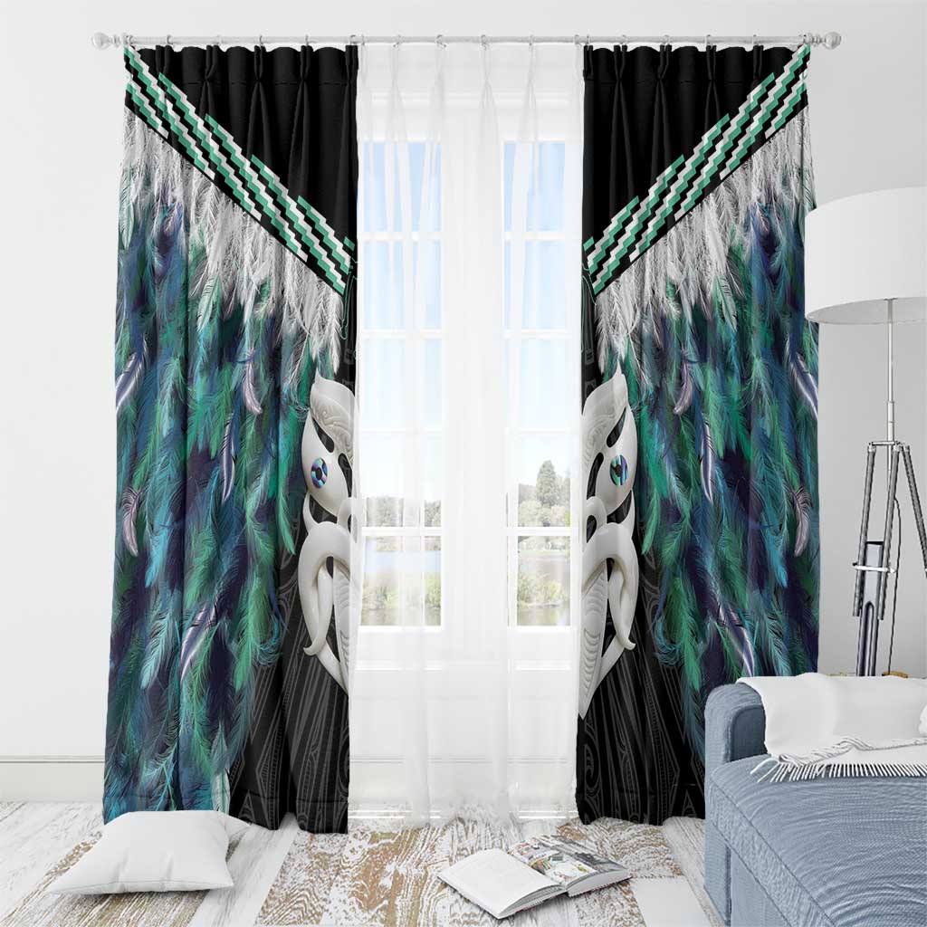 Aotearoa Korowai Motif Window Curtain Maori Wheku Poutama