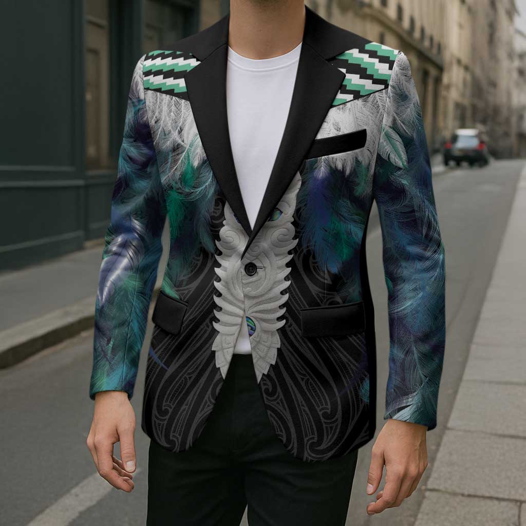 Aotearoa Korowai Motif Blazer Maori Tane Poutama - Polynesian Pride