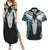 Aotearoa Korowai Motif Couples Matching Summer Maxi Dress and Hawaiian Shirt Maori Tane Poutama