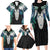 Aotearoa Korowai Motif Family Matching Long Sleeve Bodycon Dress and Hawaiian Shirt Maori Tane Poutama