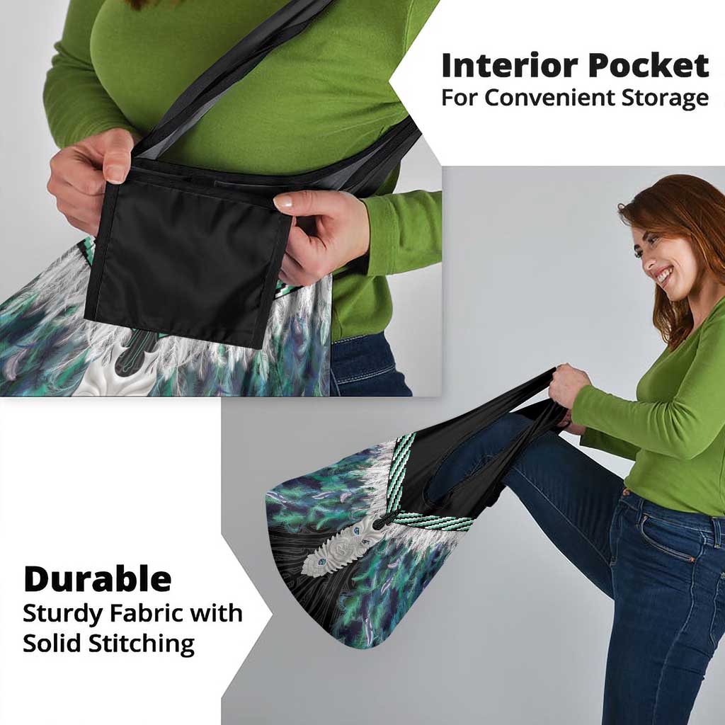 Aotearoa Korowai Motif Grocery Bag Maori Tane Poutama