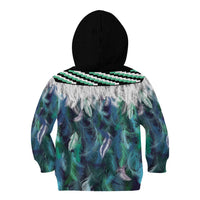 Aotearoa Korowai Motif Kid Hoodie Maori Tane Poutama