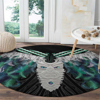 Aotearoa Korowai Motif Round Carpet Maori Tane Poutama LT14 - Polynesian Pride