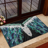 Aotearoa Korowai Motif Rubber Doormat Maori Tane Poutama