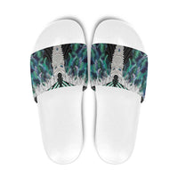 Aotearoa Korowai Motif Slide Sandals Maori Tane Poutama - Polynesian Pride