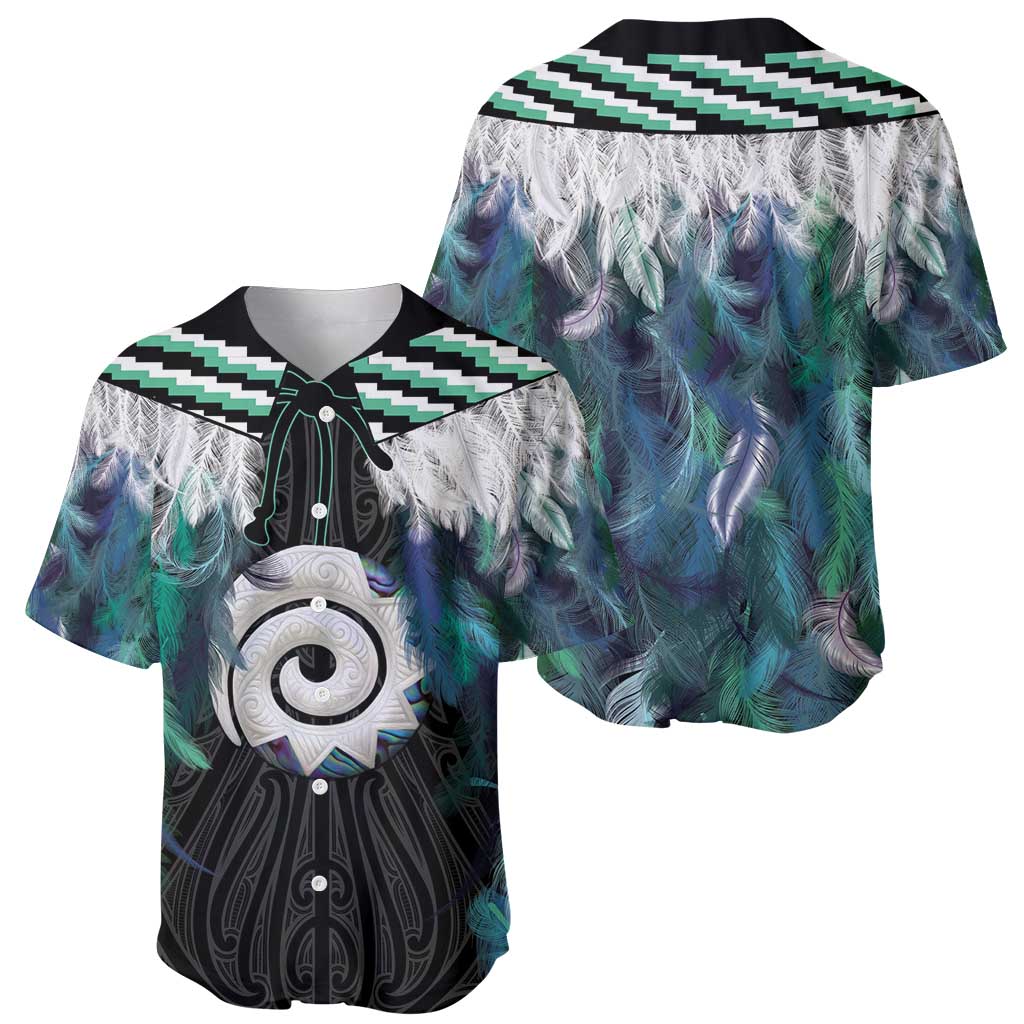 Aotearoa Korowai Motif Baseball Jersey Maori Koru Poutama