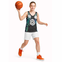 Aotearoa Korowai Motif Basketball Jersey Maori Koru Poutama LT14 - Polynesian Pride