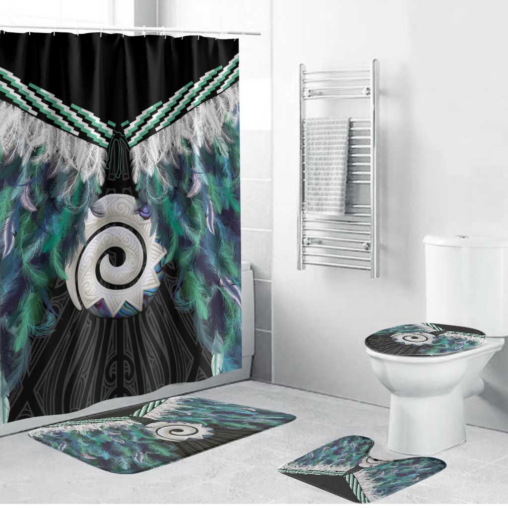 Aotearoa Korowai Motif Bathroom Set Maori Koru Poutama - Polynesian Pride