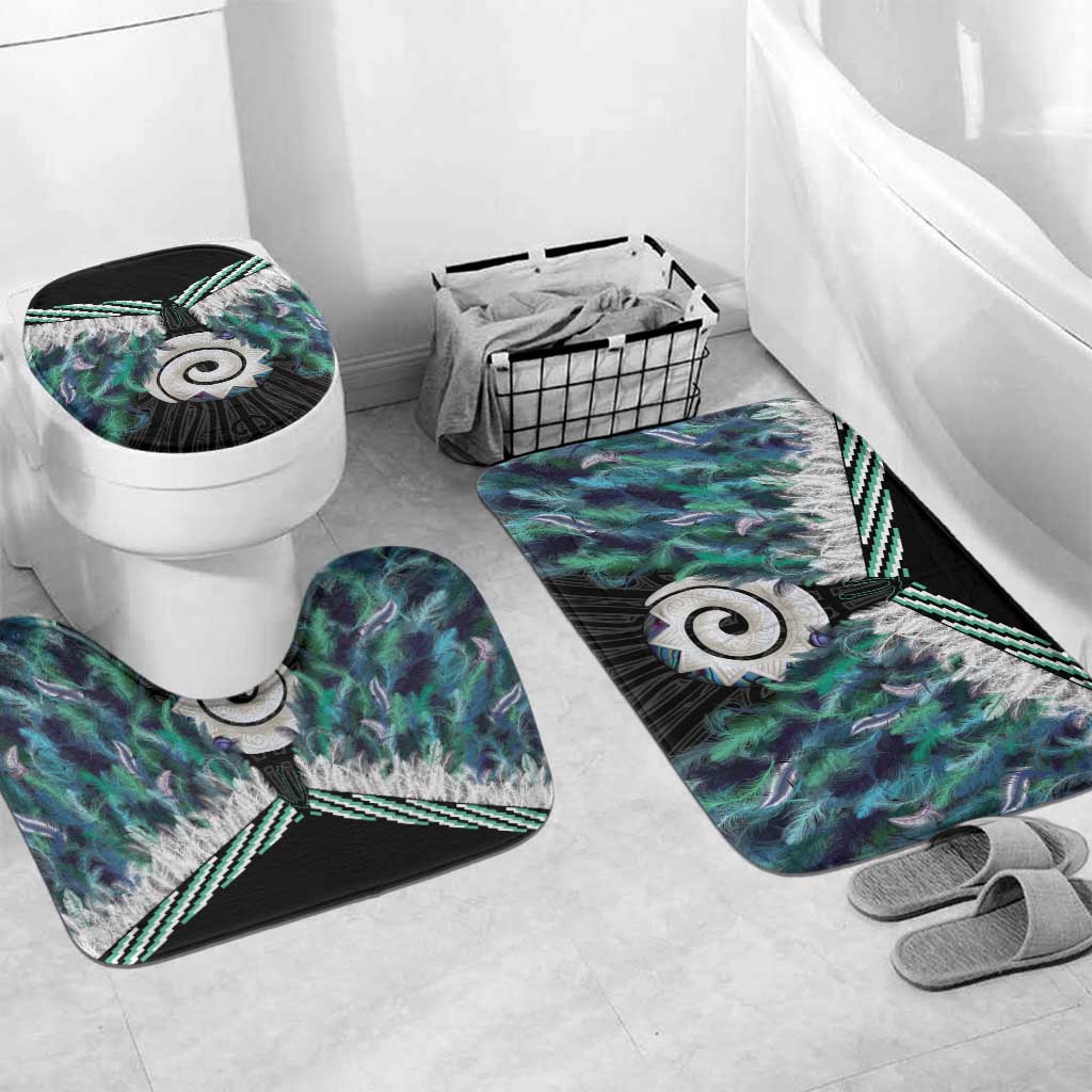 Aotearoa Korowai Motif Bathroom Set Maori Koru Poutama - Polynesian Pride