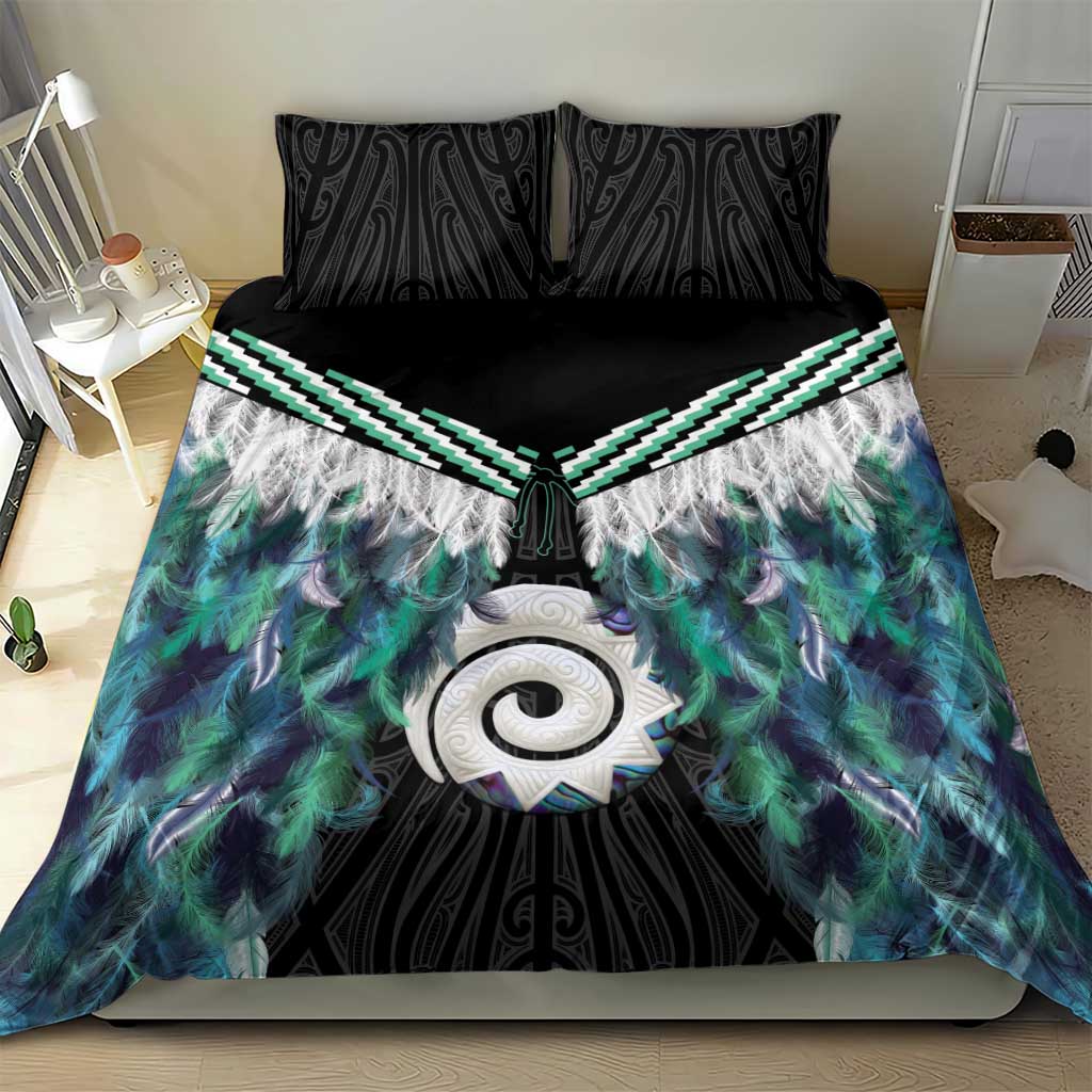 Aotearoa Korowai Motif Bedding Set Maori Koru Poutama