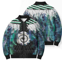 Aotearoa Korowai Motif Bomber Puffer Jacket Maori Koru Poutama LT14 - Polynesian Pride