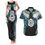 Aotearoa Korowai Motif Couples Matching Tank Maxi Dress and Hawaiian Shirt Maori Koru Poutama
