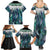 Aotearoa Korowai Motif Family Matching Summer Maxi Dress and Hawaiian Shirt Maori Koru Poutama