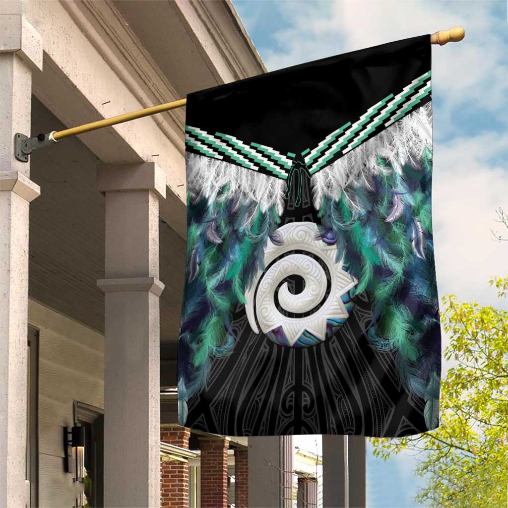 Aotearoa Korowai Motif Garden Flag Maori Koru Poutama