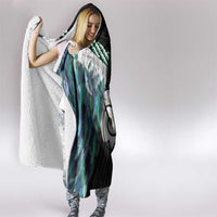 Aotearoa Korowai Motif Hooded Blanket Maori Koru Poutama