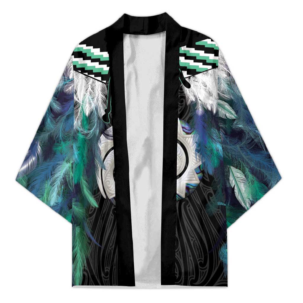 Aotearoa Korowai Motif Kimono Maori Koru Poutama - Polynesian Pride