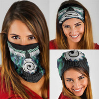 Aotearoa Korowai Motif Neck Gaiter Maori Koru Poutama - Polynesian Pride
