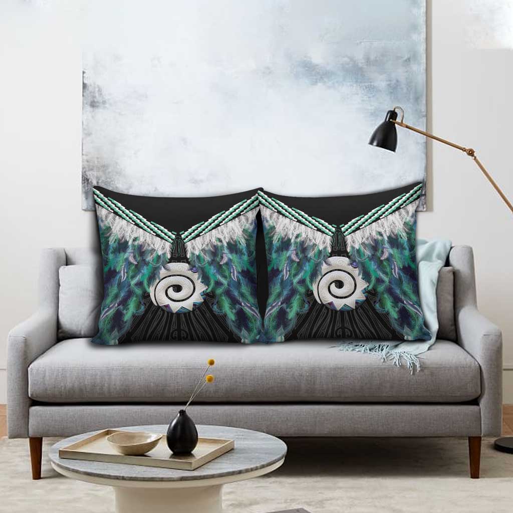 Aotearoa Korowai Motif Pillow Cover Maori Koru Poutama - Polynesian Pride