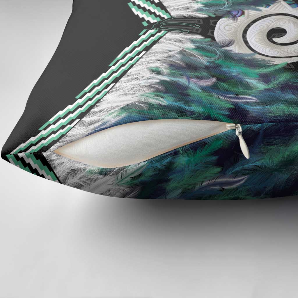 Aotearoa Korowai Motif Pillow Cover Maori Koru Poutama - Polynesian Pride