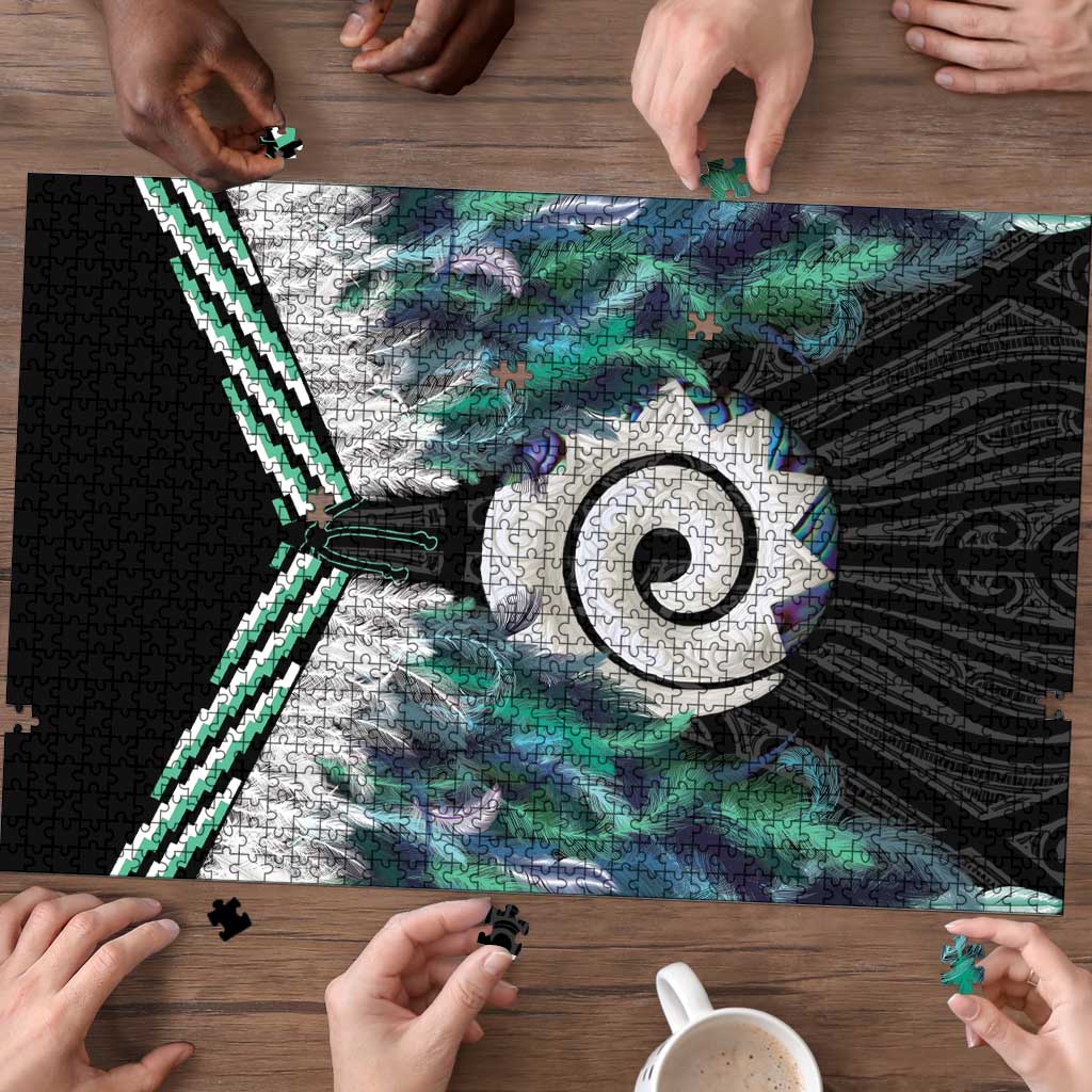 Aotearoa Korowai Motif Puzzle Maori Koru Poutama LT14 - Polynesian Pride