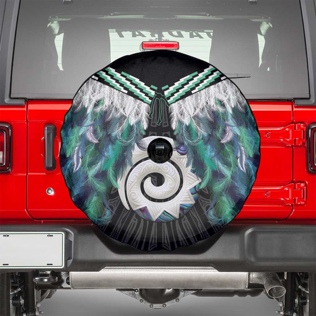 Aotearoa Korowai Motif Spare Tire Cover Maori Koru Poutama