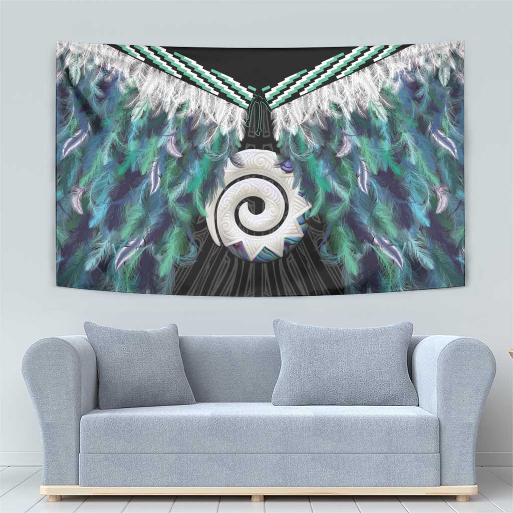 Aotearoa Korowai Motif Tapestry Maori Koru Poutama