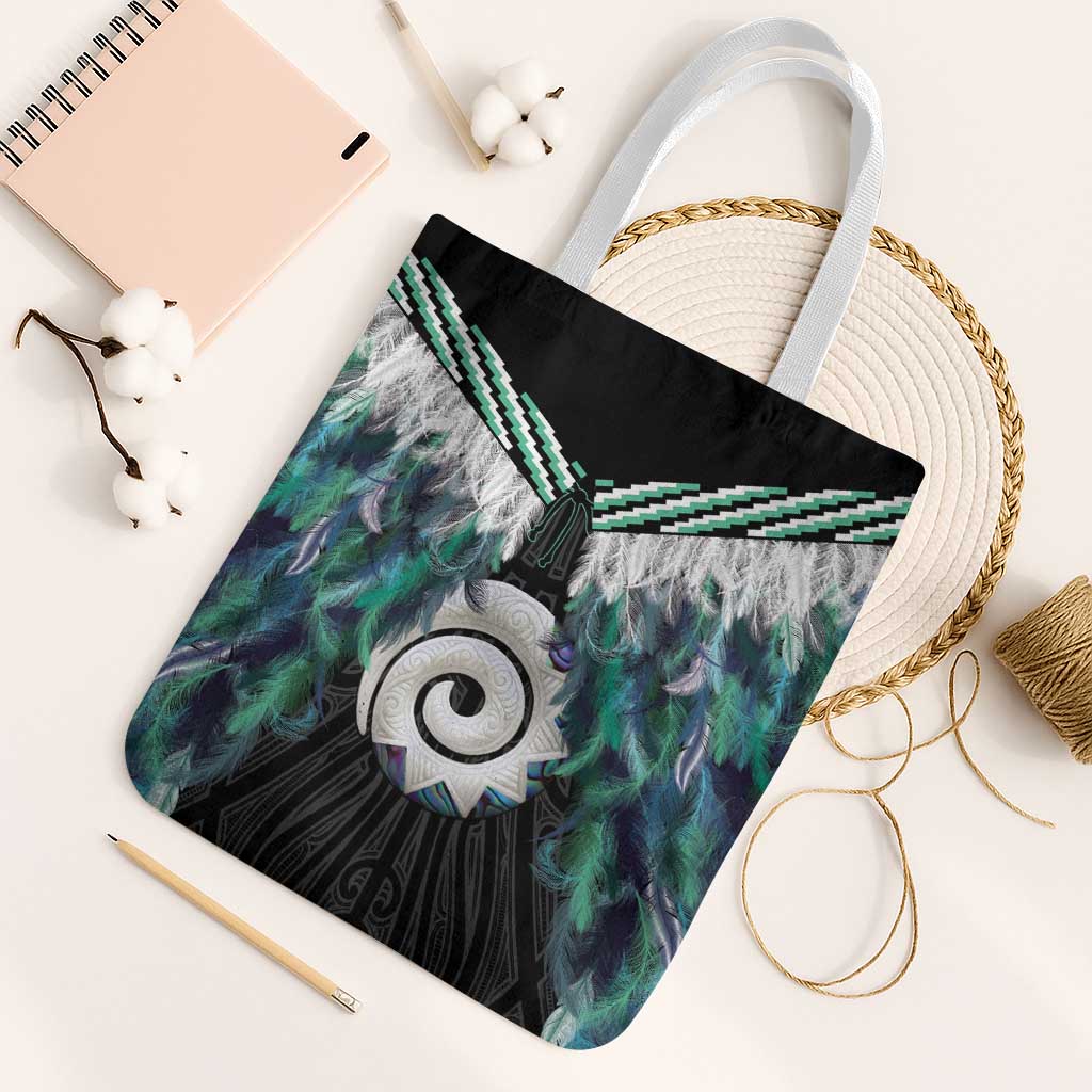 Aotearoa Korowai Motif Tote Bag Maori Koru Poutama - Polynesian Pride