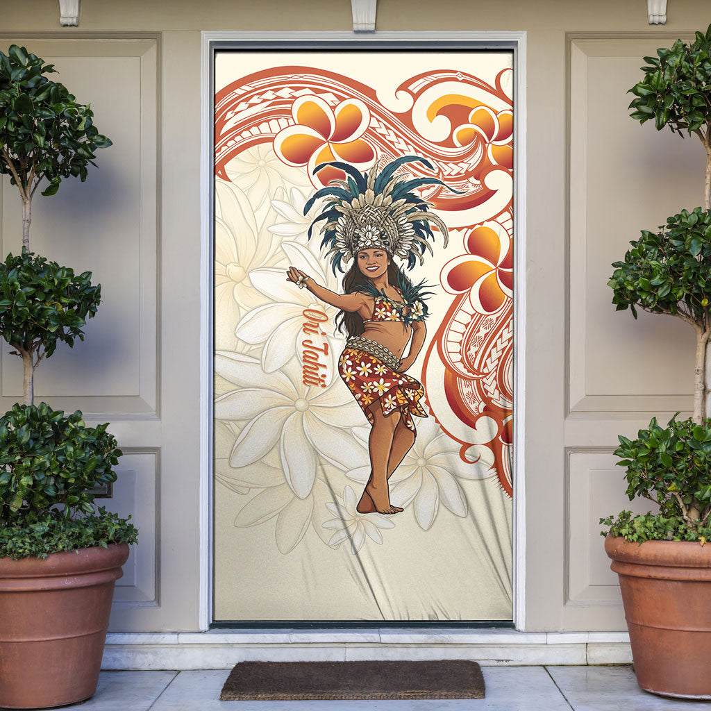 Heiva i Tahiti Door Cover Ori Tahitian Dance Tiare Maori