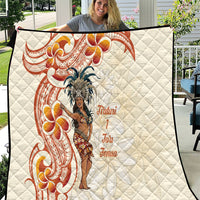 Heiva i Tahiti Quilt Ori Tahitian Dance Tiare Maori LT14 Beige - Polynesian Pride