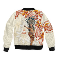 Heiva i Tahiti Sleeve Zip Bomber Jacket Ori Tahitian Dance Tiare Maori LT14 - Polynesian Pride