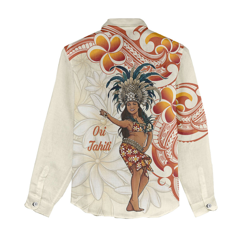 Heiva i Tahiti Women Casual Shirt Ori Tahitian Dance Tiare Maori LT14 - Polynesian Pride