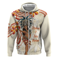 Heiva i Tahiti Zip Hoodie Ori Tahitian Dance Tiare Maori LT14 Zip Hoodie Beige - Polynesian Pride