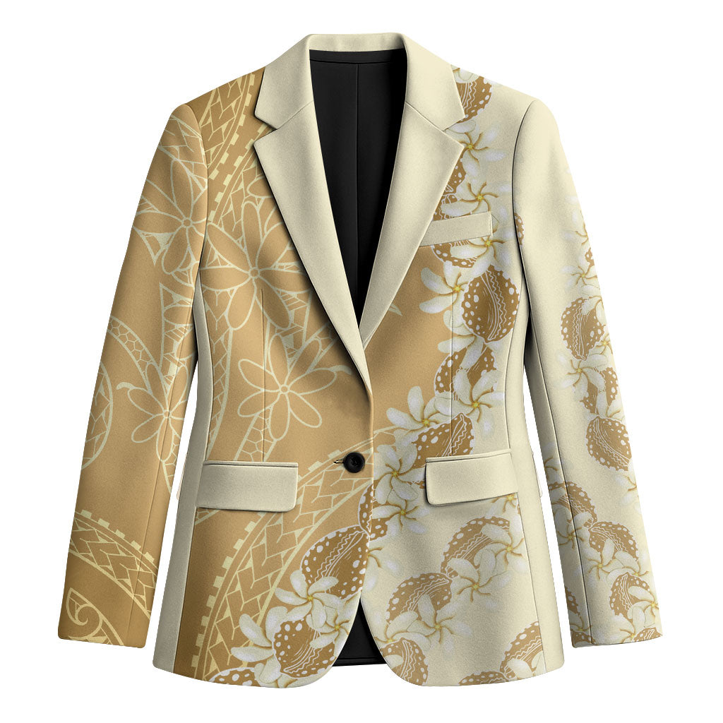 Heiva i Tahiti Blazer Tahitian Tiare Maori Cowrie Lei Brown LT14 Unisex Brown - Polynesian Pride