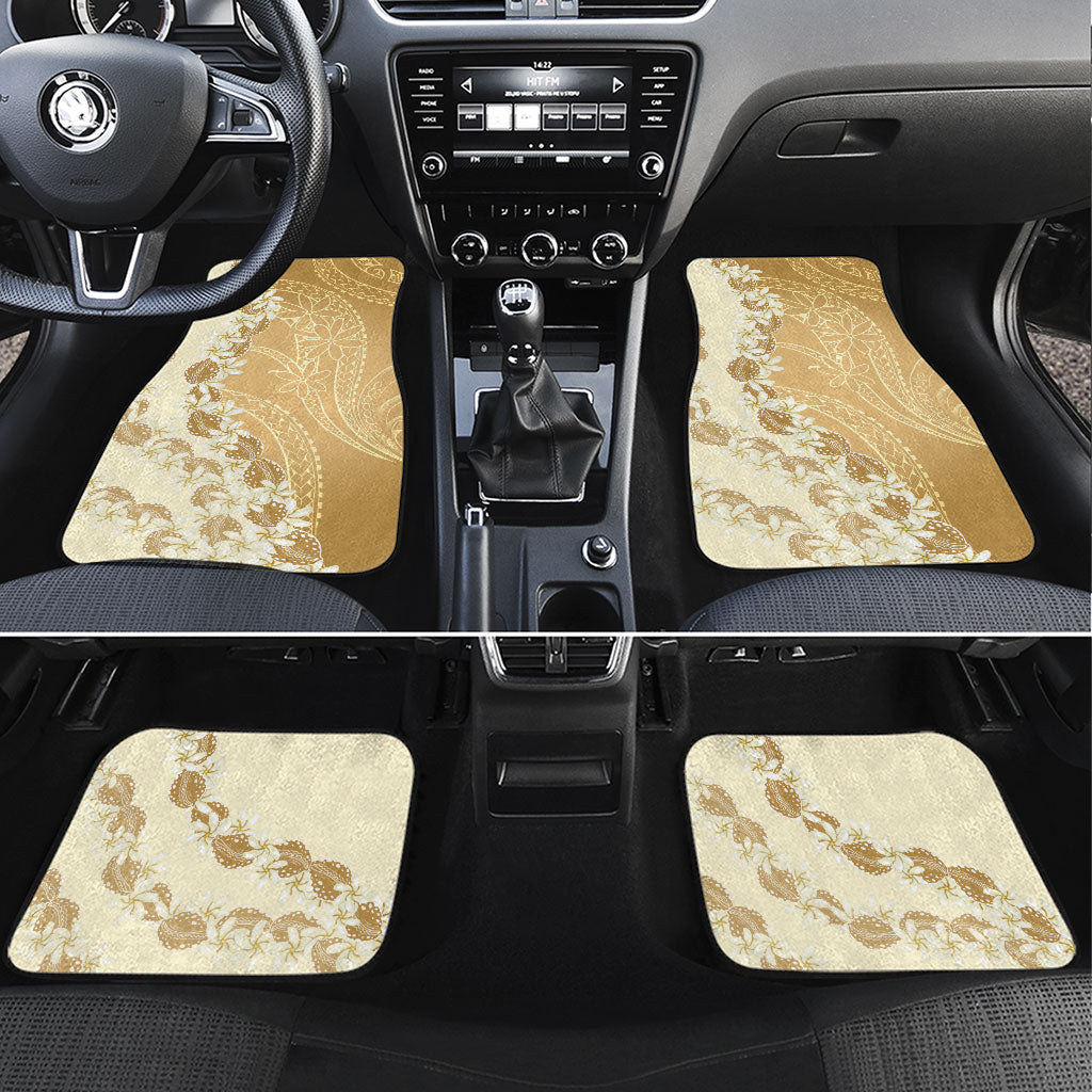 Heiva i Tahiti Car Mats Tahitian Tiare Maori Cowrie Lei Brown