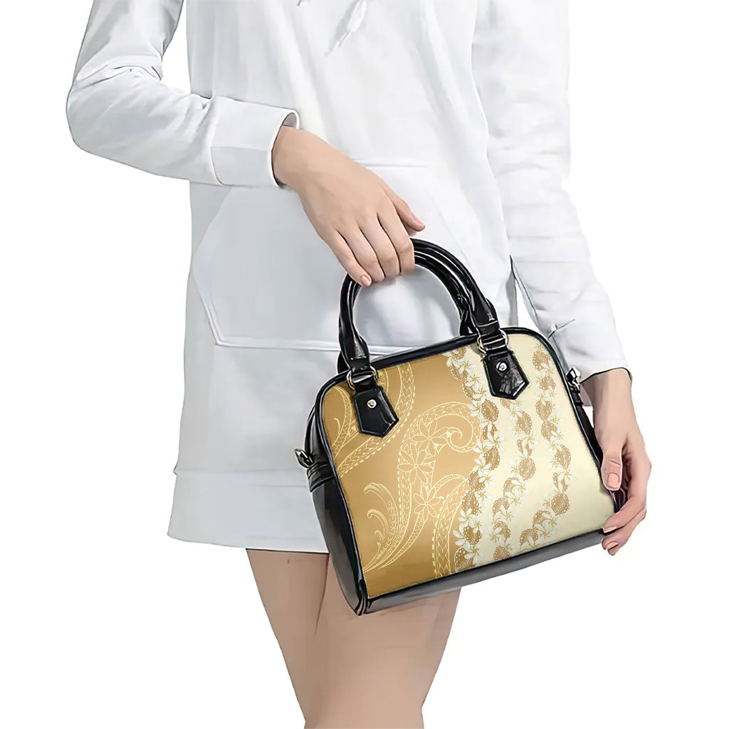 Heiva i Tahiti Shoulder Handbag Tahitian Tiare Maori Cowrie Lei Brown LT14 - Polynesian Pride