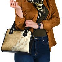 Heiva i Tahiti Shoulder Handbag Tahitian Tiare Maori Cowrie Lei Brown LT14 - Polynesian Pride