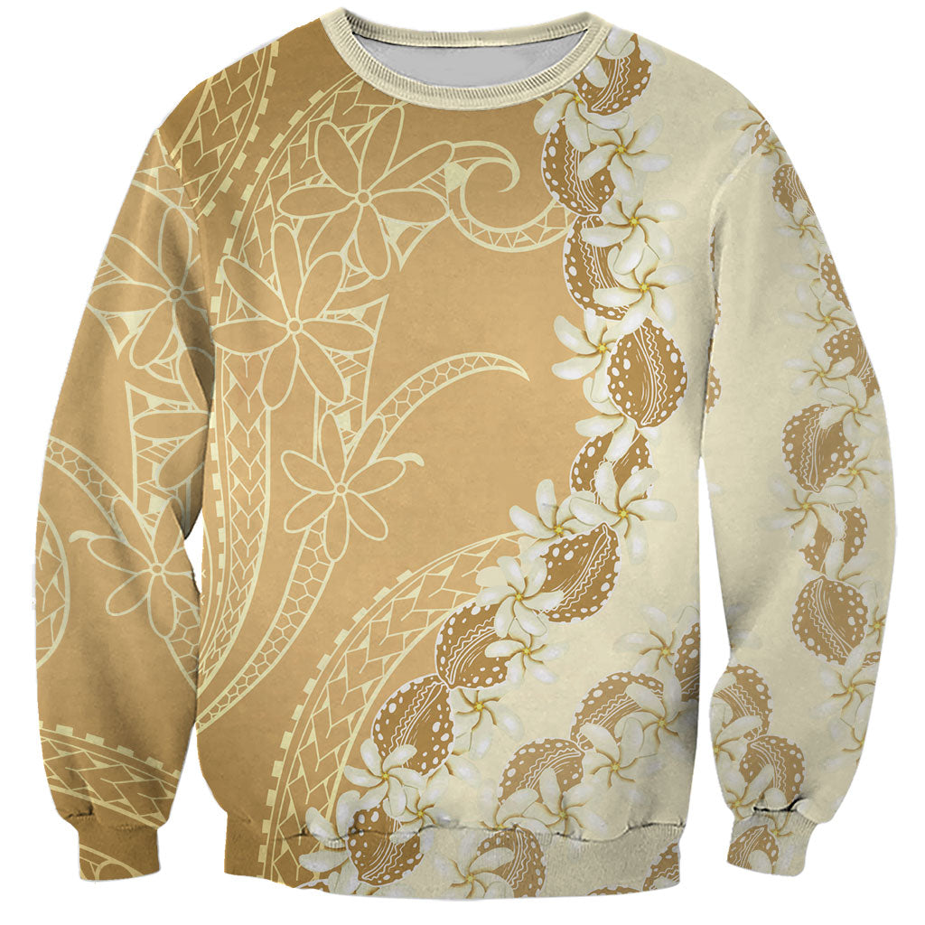 Heiva i Tahiti Sweatshirt Tahitian Tiare Maori Cowrie Lei Brown LT14 Unisex Brown - Polynesian Pride