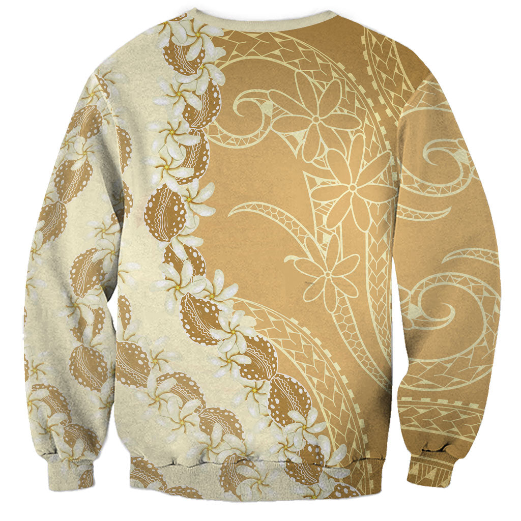 Heiva i Tahiti Sweatshirt Tahitian Tiare Maori Cowrie Lei Brown LT14 - Polynesian Pride